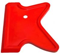 Шпатель K-формы красного цвета. Предназначен для силикона (резина) CORTE 1628C